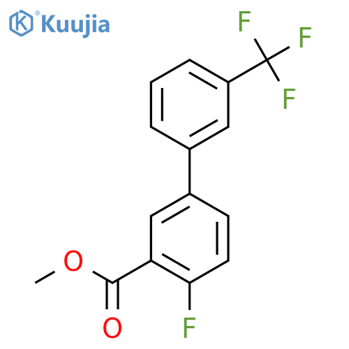 4-Fluoro-3'-(trifluoromethyl)biphenyl-3-carboxylic acid methyl ester structure