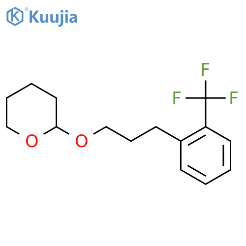 2-(3-(2-(Trifluoromethyl)phenyl)propoxy)-tetrahydro-2H-pyran structure