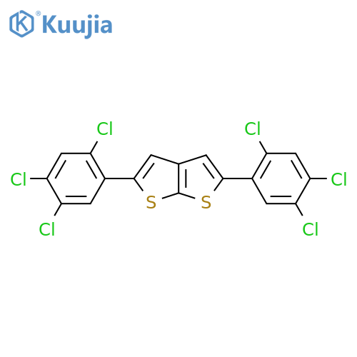 2,5-Bis(2,4,5-trichlorophenyl)thieno[2,3-b]thiophene structure