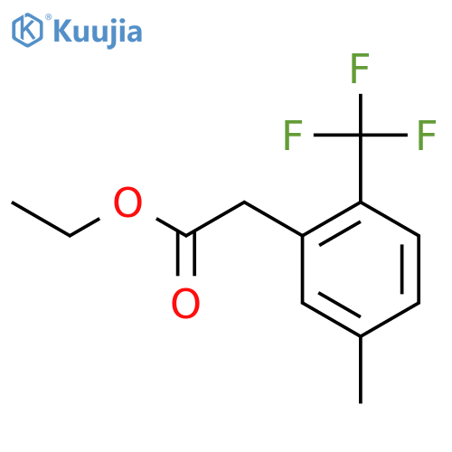 Ethyl 5-methyl-2-(trifluoromethyl)phenylacetate structure