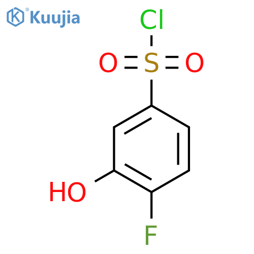 4-fluoro-3-hydroxybenzene-1-sulfonyl chloride structure