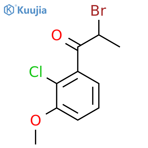 2-Bromo-2'-chloro-3'-methoxypropiophenone structure