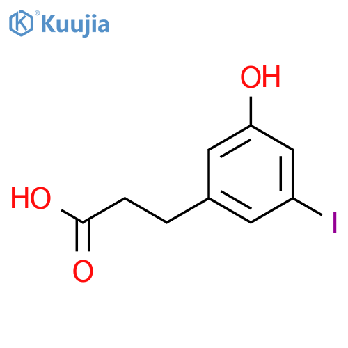 3-(3-Hydroxy-5-iodo-phenyl)-propionic acid structure