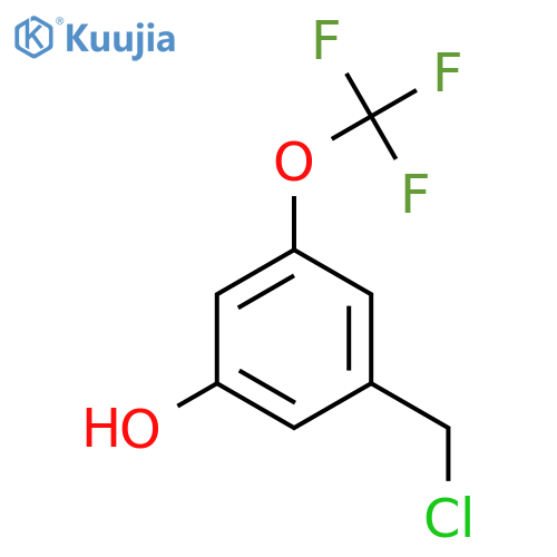 3-Hydroxy-5-(trifluoromethoxy)benzyl chloride structure