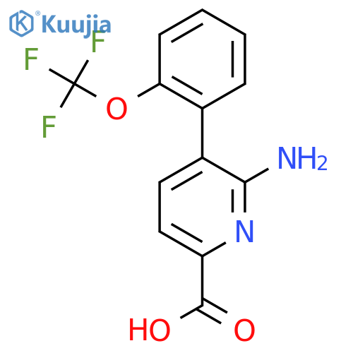6-Amino-5-(2-(trifluoromethoxy)phenyl)picolinic acid structure