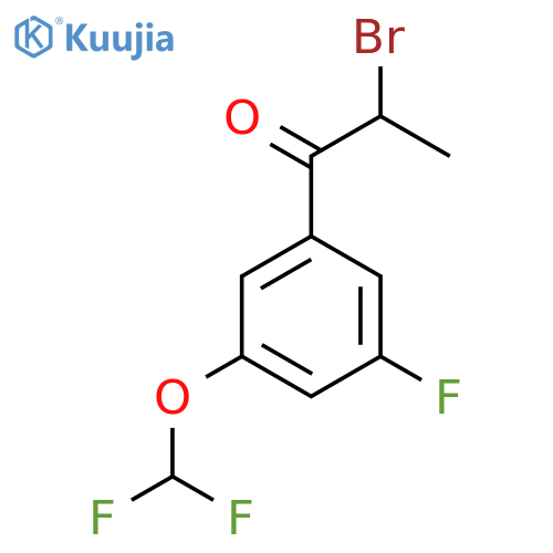 2-Bromo-3'-fluoro-5'-(difluoromethoxy)propiophenone structure