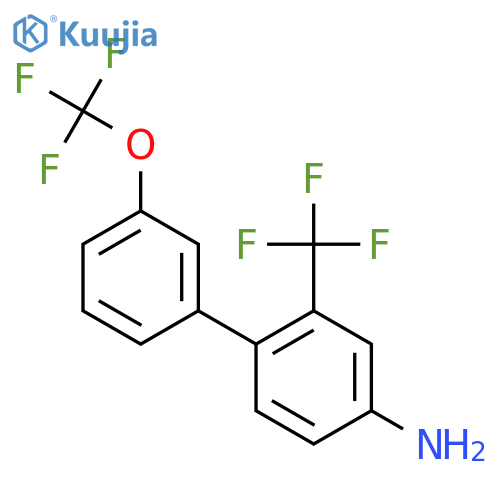 4-Amino-3'-(trifluoromethoxy)-2-(trifluoromethyl)biphenyl structure