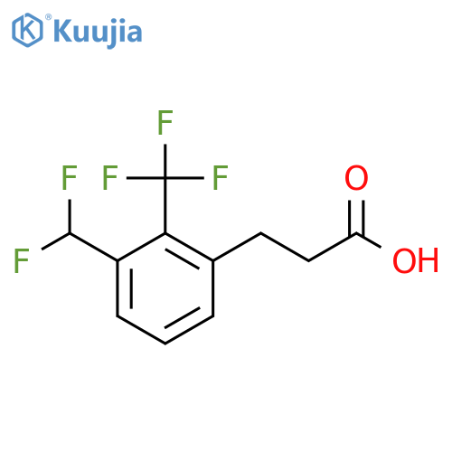 3-(3'-(Difluoromethyl)-2'-(trifluoromethyl)phenyl)propionic acid structure