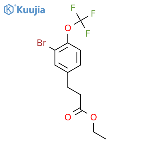 Ethyl 3-(3'-bromo-4'-(trifluoromethoxy)phenyl)propionate structure