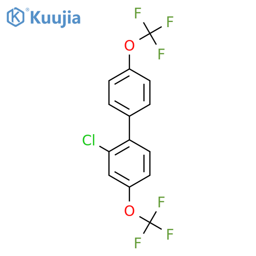 4,4'-Bis(trifluoromethoxy)-2-chlorobiphenyl structure