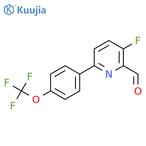 3-Fluoro-6-(4-(trifluoromethoxy)phenyl)picolinaldehyde structure