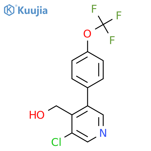 3-Chloro-5-(4-(trifluoromethoxy)phenyl)pyridine-4-methanol structure