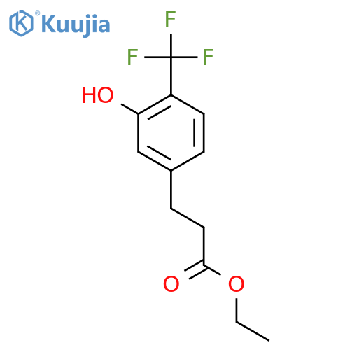 Ethyl 3-(3'-hydroxy-4'-(trifluoromethyl)phenyl)propionate structure