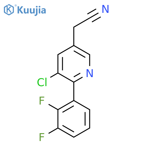 3-Chloro-2-(2,3-difluorophenyl)pyridine-5-acetonitrile structure