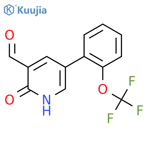 2-Hydroxy-5-(2-(trifluoromethoxy)phenyl)nicotinaldehyde structure