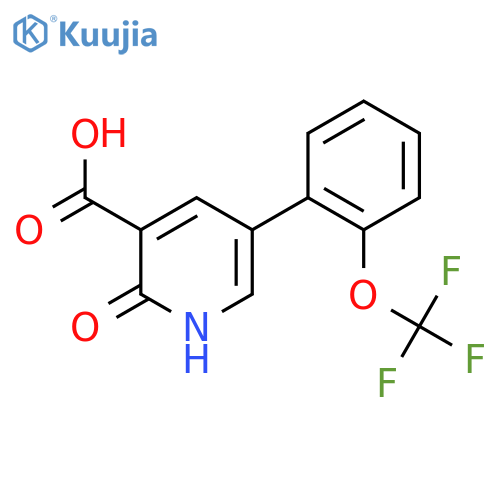 2-Hydroxy-5-(2-(trifluoromethoxy)phenyl)nicotinic acid structure