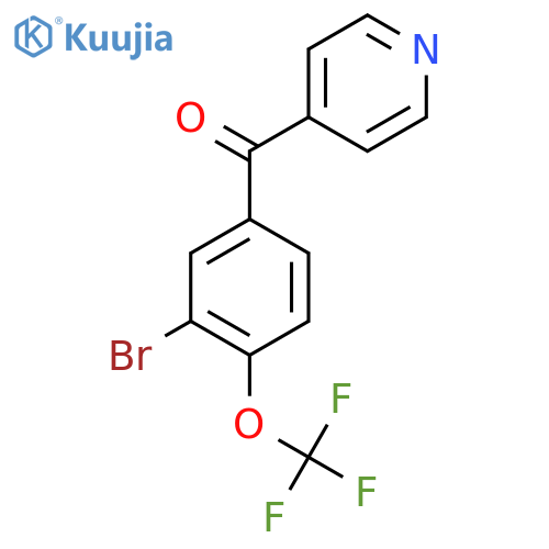4-(3-Bromo-4-(trifluoromethoxy)benzoyl)pyridine structure