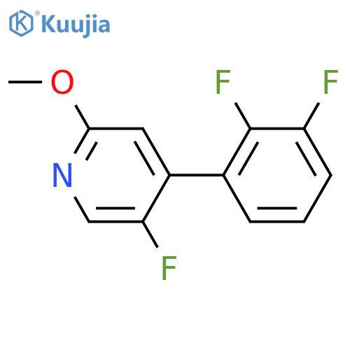 4-(2,3-Difluorophenyl)-5-fluoro-2-methoxypyridine structure