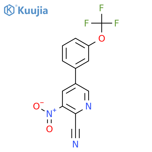 3-Nitro-5-(3-(trifluoromethoxy)phenyl)picolinonitrile structure