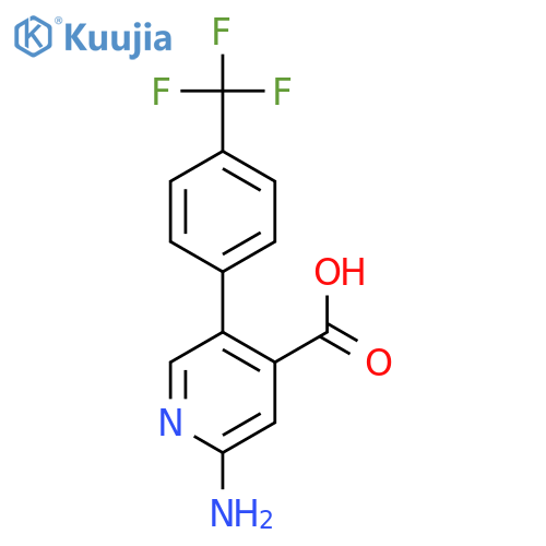 2-Amino-5-(4-(trifluoromethyl)phenyl)isonicotinic acid structure