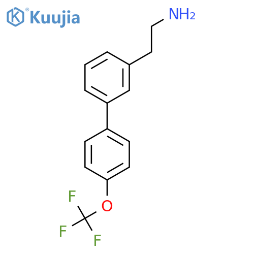 2-{3-4-(trifluoromethoxy)phenylphenyl}ethan-1-amine structure