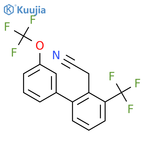 3'-(Trifluoromethoxy)-3-(trifluoromethyl)biphenyl-2-acetonitrile structure