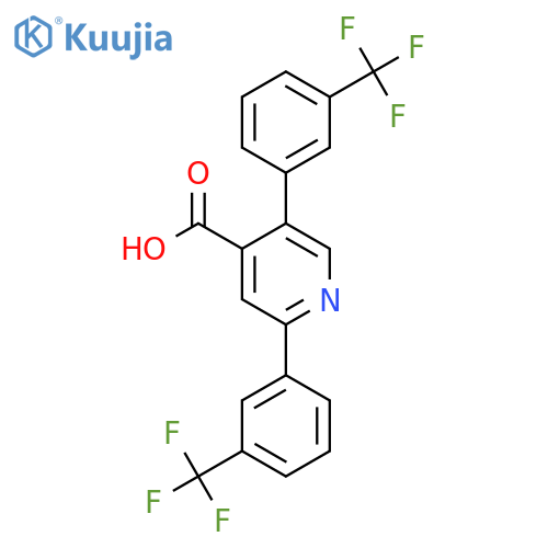 2,5-Bis(3-(trifluoromethyl)phenyl)isonicotinic acid structure