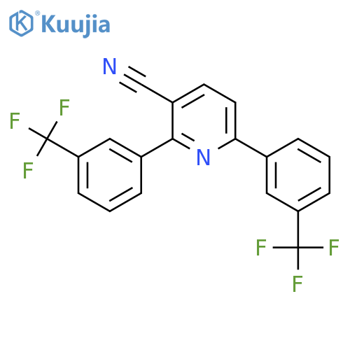 2,6-Bis(3-(trifluoromethyl)phenyl)nicotinonitrile structure