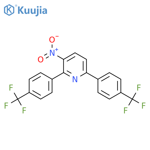 2,6-Bis(4-(trifluoromethyl)phenyl)-3-nitropyridine structure