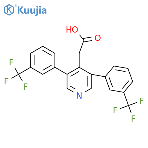 3,5-Bis(3-(trifluoromethyl)phenyl)pyridine-4-acetic acid structure