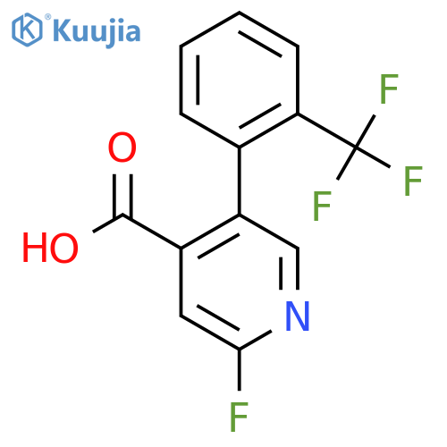 2-Fluoro-5-(2-(trifluoromethyl)phenyl)isonicotinic acid structure