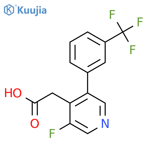 3-Fluoro-5-(3-(trifluoromethyl)phenyl)pyridine-4-acetic acid structure
