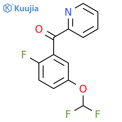 2-(2-Fluoro-5-(difluoromethoxy)benzoyl)pyridine structure