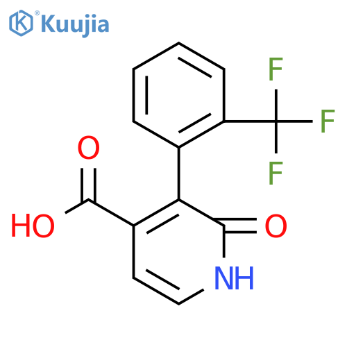 2-Hydroxy-3-(2-(trifluoromethyl)phenyl)isonicotinic acid structure