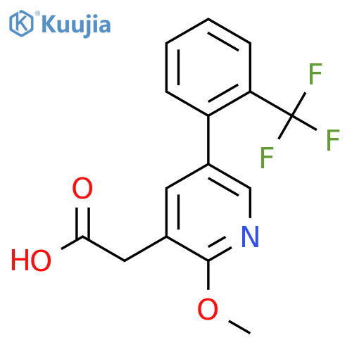 2-Methoxy-5-(2-(trifluoromethyl)phenyl)pyridine-3-acetic acid structure