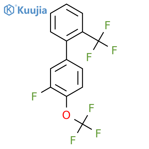 3-Fluoro-4-(trifluoromethoxy)-2'-(trifluoromethyl)biphenyl structure