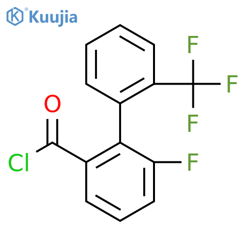 6-Fluoro-2'-(trifluoromethyl)biphenyl-2-carbonyl chloride structure