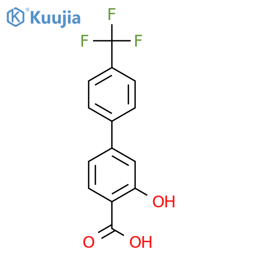 2-hydroxy-4-[4-(trifluoromethyl)phenyl]benzoic Acid structure