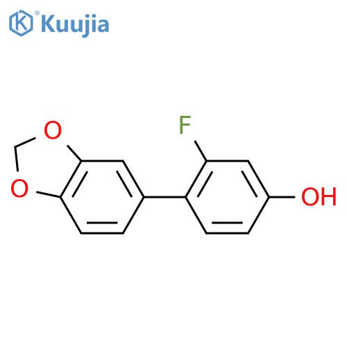 3-Fluoro-4-(3,4-methylenedioxyphenyl)phenol structure