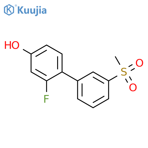 3-Fluoro-4-(3-methylsulfonylphenyl)phenol structure
