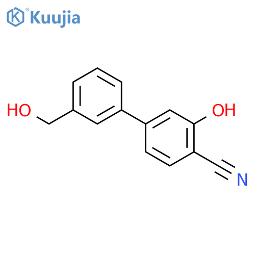 2-Cyano-5-(3-hydroxymethylphenyl)phenol structure