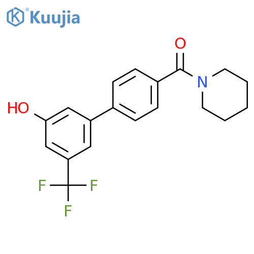 5-[4-(Piperidine-1-carbonyl)phenyl]-3-trifluoromethylphenol structure