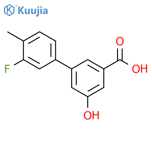 [1,1'-Biphenyl]-3-carboxylic acid, 3'-fluoro-5-hydroxy-4'-methyl- structure