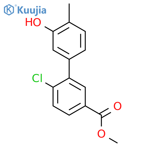 5-(2-Chloro-5-methoxycarbonylphenyl)-2-methylphenol structure