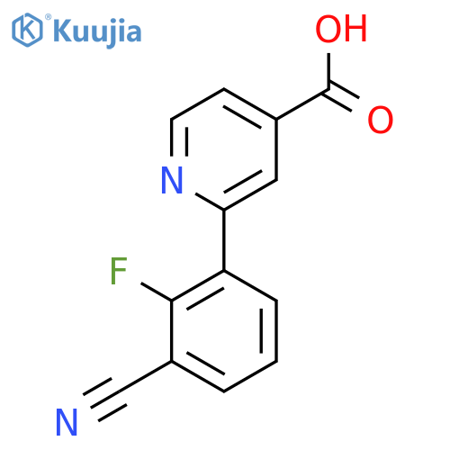 2-(3-Cyano-2-fluorophenyl)isonicotinic acid structure