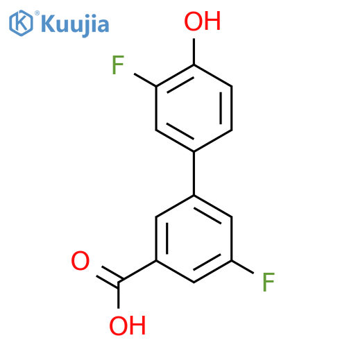 4-(3-Carboxy-5-fluorophenyl)-2-fluorophenol structure