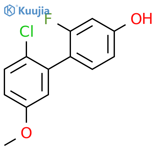 4-(2-Chloro-5-methoxyphenyl)-3-fluorophenol structure