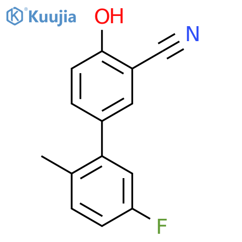 5-(5-fluoro-2-methylphenyl)-2-hydroxybenzonitrile structure