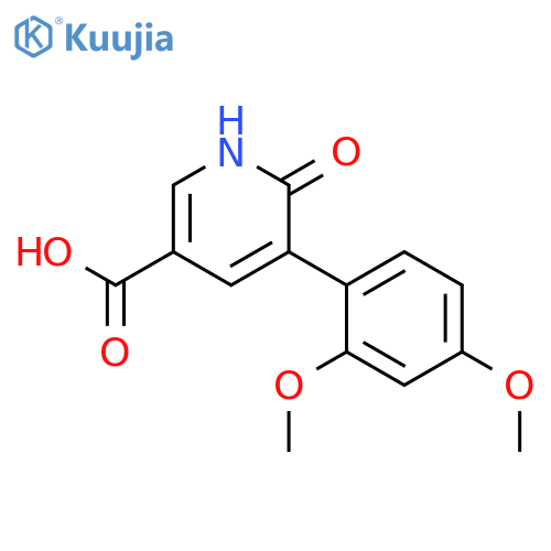 5-(2,4-Dimethoxyphenyl)-6-hydroxynicotinic acid structure