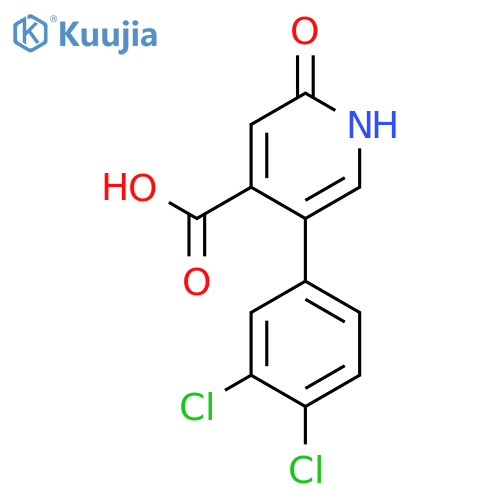 5-(3,4-Dichlorophenyl)-2-hydroxyisonicotinic acid structure